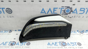 Left muffler cap for Honda Accord 18-22 hybrid, with chrome, white insert, scratches, cracked chrome, worn