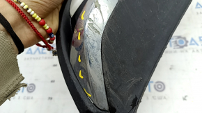 Left muffler cap for Honda Accord 18-22 hybrid, with chrome, white insert, scratches, cracked chrome, worn