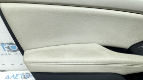 Door trim, front left, Honda Accord 20-22, memory, black, with light gray leather insert, light gray leather armrest, with wood molding, with buttons, scratches, dry-cleanable