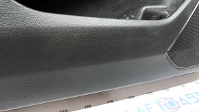 Door trim, front left, Honda Accord 20-22, memory, black, with light gray leather insert, light gray leather armrest, with wood molding, with buttons, scratches, dry-cleanable