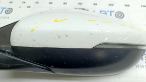 Left side mirror assembly Honda Accord 18-22 8 pins, BSM, heated, turn signal, white, worn