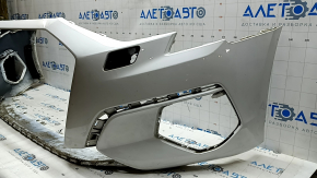Bare front bumper Audi A3 22-24 white LY9C, without parking sensors, without plugs, scratches