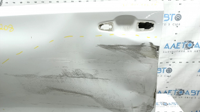 Bare front left door Honda Accord 18-22 white NH-883P, with upper chrome molding, dented, scuffed