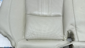 Rear seat cushion, 2nd row, Honda Accord 19-22, light gray leather, perforated, dry-cleanable
