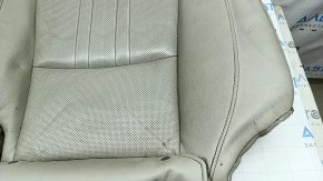 Rear seat cushion, 2nd row, Honda Accord 19-22, light gray leather, perforated, dry-cleanable