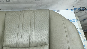 Rear seat cushion, 2nd row, Honda Accord 19-22, light gray leather, perforated, dry-cleanable