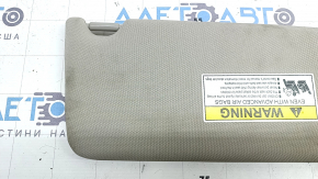 Left sun visor for Honda Accord 18-22, PLATINUM GRAY, without hook, dry cleanable