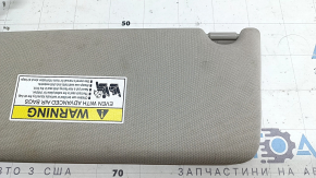Right visor Honda Accord 18-22 gray PLATINUM GRAY, without hook, dry cleanable