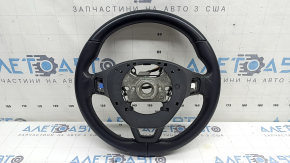 Naked steering wheel Honda Accord 18-22 black leather, with overlay and wiring, scratches, worn
