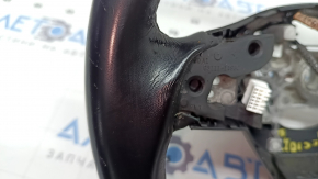 Naked steering wheel Honda Accord 18-22 black leather, with overlay and wiring, scratches, worn