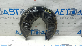 The rear right brake disc cover of the Audi A3 22-26 is dented