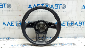 Bare steering wheel Audi A3 22-26, black leather, scratches, chrome peeling