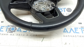 Bare steering wheel Audi A3 22-26, black leather, scratches, chrome peeling