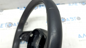 Bare steering wheel Audi A3 22-26, black leather, scratches, chrome peeling