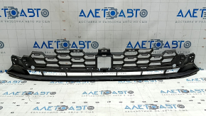 The lower grille of the front bumper of the Audi A3 22-24 is black, the fasteners are broken