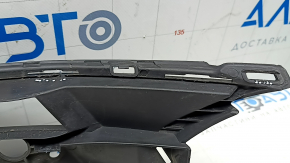 The lower grille of the front bumper of the Audi A3 22-24 is black, the fasteners are broken