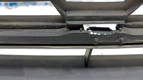 The lower grille of the front bumper of the Audi A3 22-24 is black, the fasteners are broken