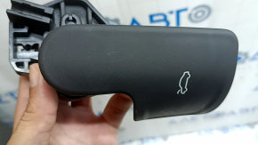 Black hood release handle for Audi A3 22-26 interior, with bracket, scratches, creases, dents