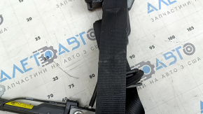Driver's seat belt with squib and tensioner Audi A3 23-26 black, needs cleaning, rust, oxidation