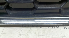 Radiator grill Audi A3 22-26 dark chrome, with emblem, scratches on chrome, crack on license plate mount
