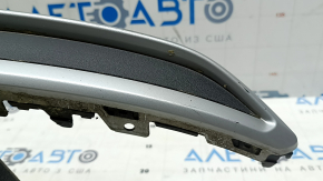 Audi A3 22-24 rear bumper lip, black with silver molding, scratches, cracks