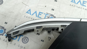 Audi A3 22-24 rear bumper lip, black with silver molding, scratches, cracks
