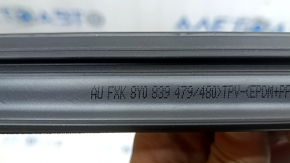 The rear right inner door glass seal for Audi A3 22-26 has scratches, nicks, and abrasions