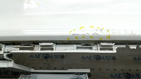 Bare rear bumper Audi A3 22-24 without parking sensors, white, without plug, scratches, bumps, broken fasteners