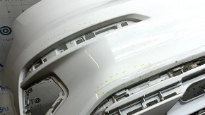 Bare rear bumper Audi A3 22-24 without parking sensors, white, without plug, scratches, bumps, broken fasteners
