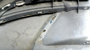 Bare rear bumper Audi A3 22-24 without parking sensors, white, without plug, scratches, bumps, broken fasteners