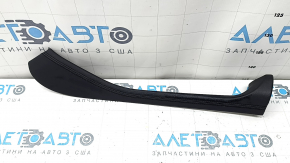 Center console trim, side upper left BMW X5 G05 19-26, black leather, black stitching