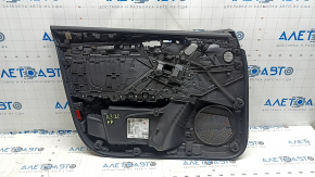 Door trim, front right card, Audi A3 22-26, black leather, structure, armrest, black leather, without molding, worn