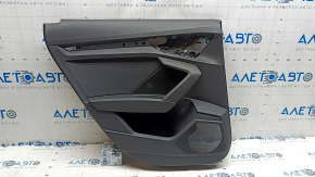Door trim card rear left Audi A3 22-26 black leather, structure, armrest black leather, without molding, scuffs, scratches