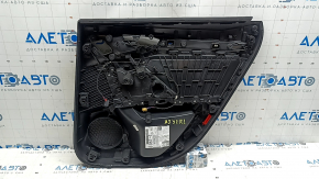 Door trim card rear left Audi A3 22-26 black leather, structure, armrest black leather, without molding, scuffs, scratches