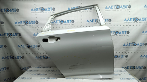 Bare rear right door Honda Accord 18-22 white NH-883P, with upper chrome molding, scratches, dents