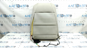 Honda Accord 20-22 driver's seat back upholstery, light gray leather, Platinum Gray, heated, perforated, dry-cleanable, worn leather