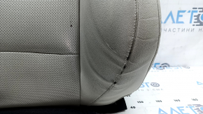Honda Accord 20-22 driver's seat back upholstery, light gray leather, Platinum Gray, heated, perforated, dry-cleanable, worn leather