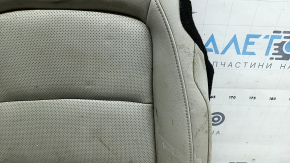 Honda Accord 20-22 passenger seat cushion upholstery, light gray leather, Platinum Gray, heated, perforated, dry-cleanable