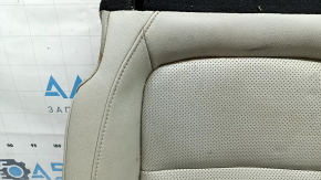 Honda Accord 20-22 passenger seat cushion upholstery, light gray leather, Platinum Gray, heated, perforated, dry-cleanable