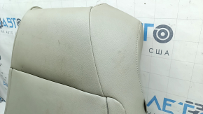 Honda Accord 20-22 passenger seat back upholstery, light gray leather, Platinum Gray, heated, perforated, dry-cleanable