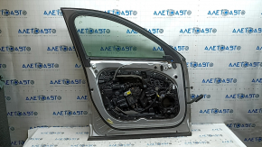 Front left door assembly Volvo XC60 18-26 Keyless, silver 711, chrome molding, scratches, scratches on molding, scratches on linings, chips, sand, bumps