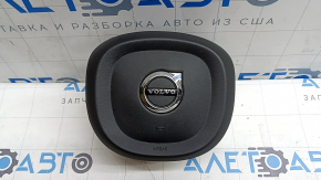 Airbag in the driver's steering wheel Volvo XC60 18-26 black, scratches, bumps