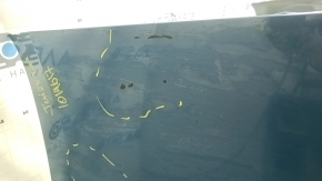 Bare rear bumper VW Jetta 22-26 blue, scratches, scuffed, cracked, broken fasteners, missing fastener fragments, deformed fasteners