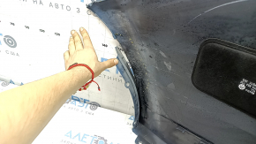 Bare rear bumper VW Jetta 22-26 blue, scratches, scuffed, cracked, broken fasteners, missing fastener fragments, deformed fasteners