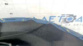 Bare rear bumper VW Jetta 22-26 blue, scratches, scuffed, cracked, broken fasteners, missing fastener fragments, deformed fasteners