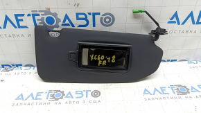 Right visor Volvo XC60 18-26 black, without hook, with backlight, needs cleaning, scratches