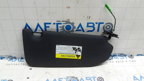Left sun visor Volvo XC60 18-26 black, without hook, with backlight, needs cleaning, scratches
