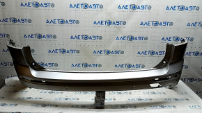 Rear bare bumper Volvo XC60 18-21 for parking sensors and BSM, without park assist, silver, scratches, bumps, scuffed
