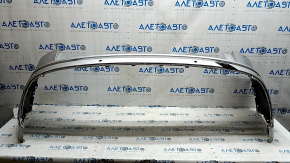 Rear bare bumper Volvo XC60 18-21 for parking sensors and BSM, without park assist, silver, scratches, bumps, scuffed