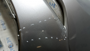Rear bare bumper Volvo XC60 18-21 for parking sensors and BSM, without park assist, silver, scratches, bumps, scuffed